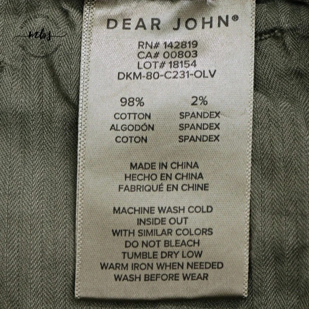 NWOT Dear John Elastic Waist Utility Streetwear Mini Skirt Olive Green Women 29_6